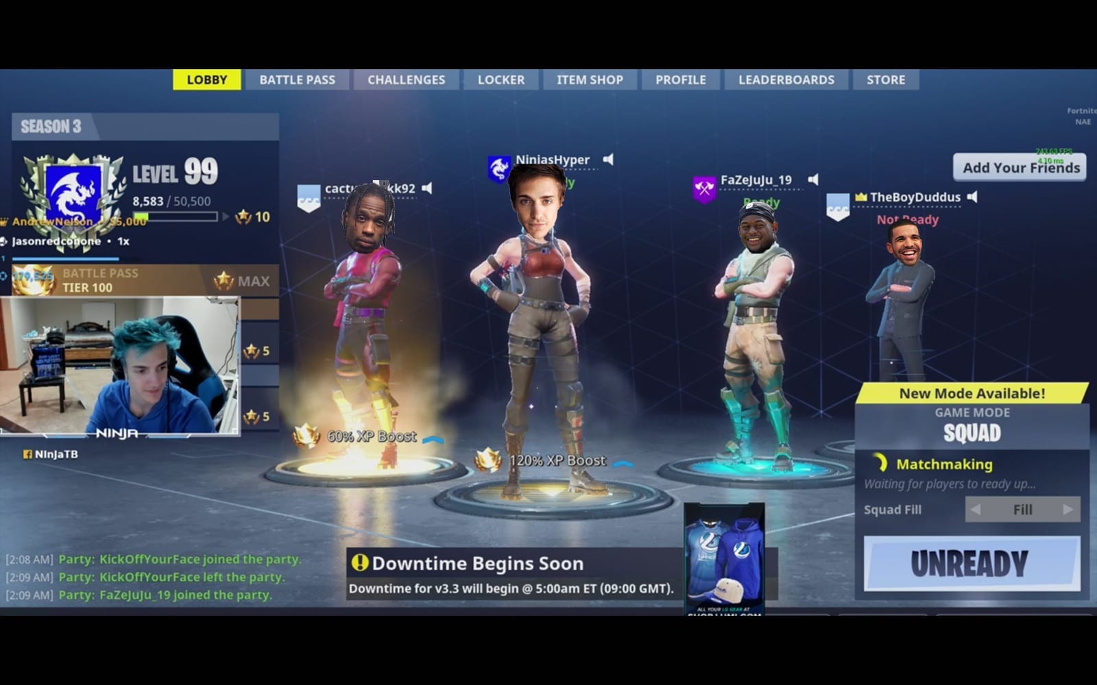 you ve probably heard the news story that broke the internet in march over 600 000 people tuned in to watch drake play fortnite with ninja live - ninja fortnite live