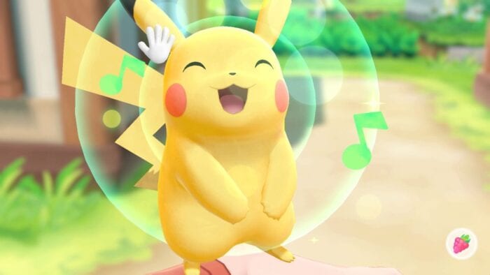 Pikachu smiling