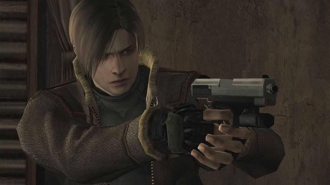 Leon from Resident Evil 4 carrying weapon