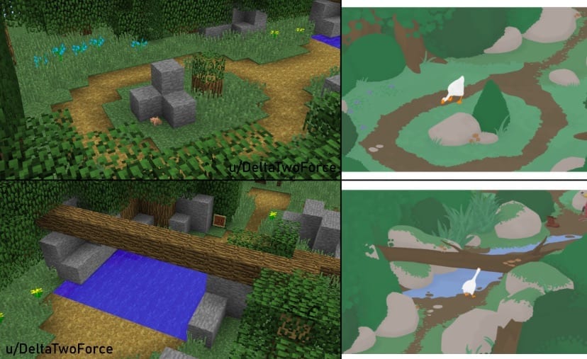 Gamer Recreates Untitled Goose Game In Minecraft