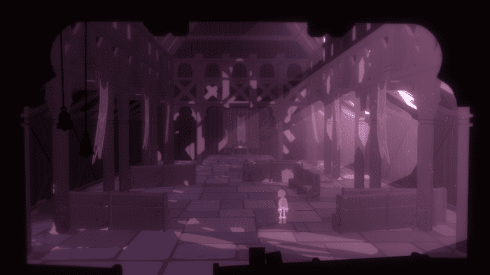 Tove walking around a church