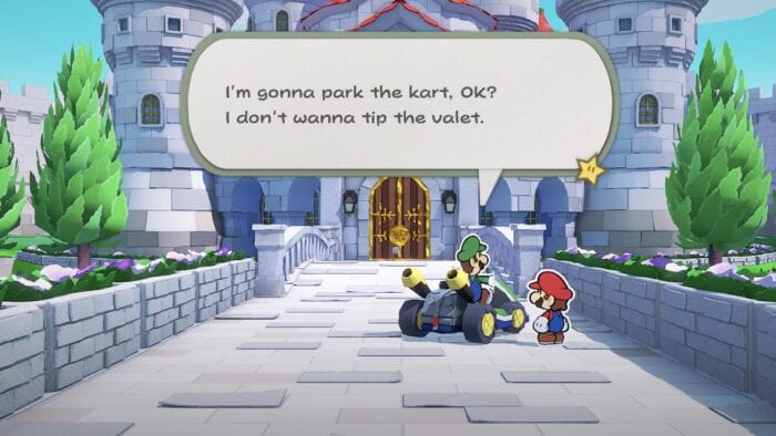 Luigi quips in Paper Mario