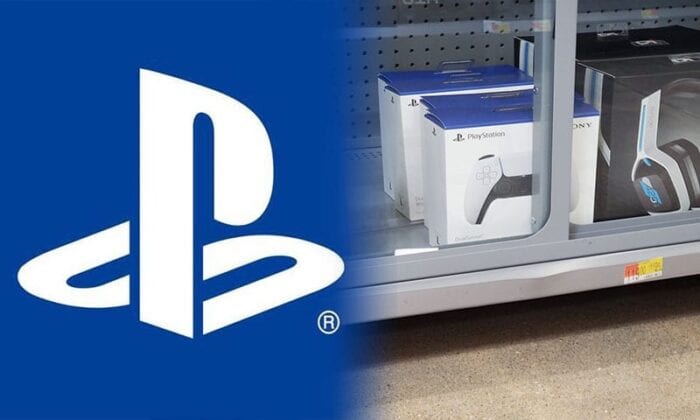 PlayStation Logo Next To Boxed Dualsense
