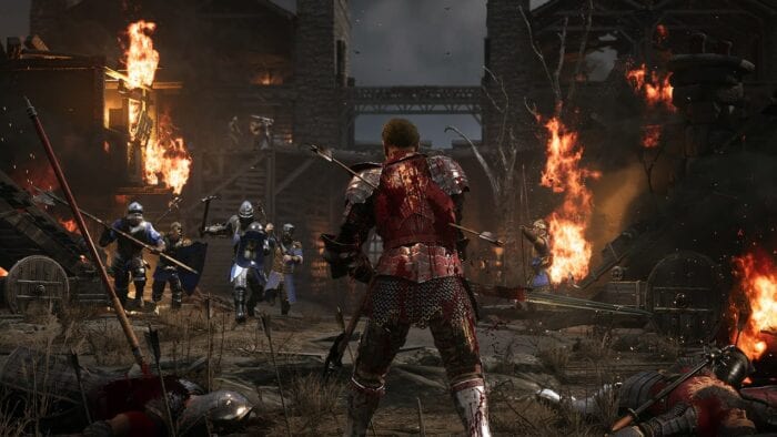 An image of Chivalry 2 showing the back of a soldier