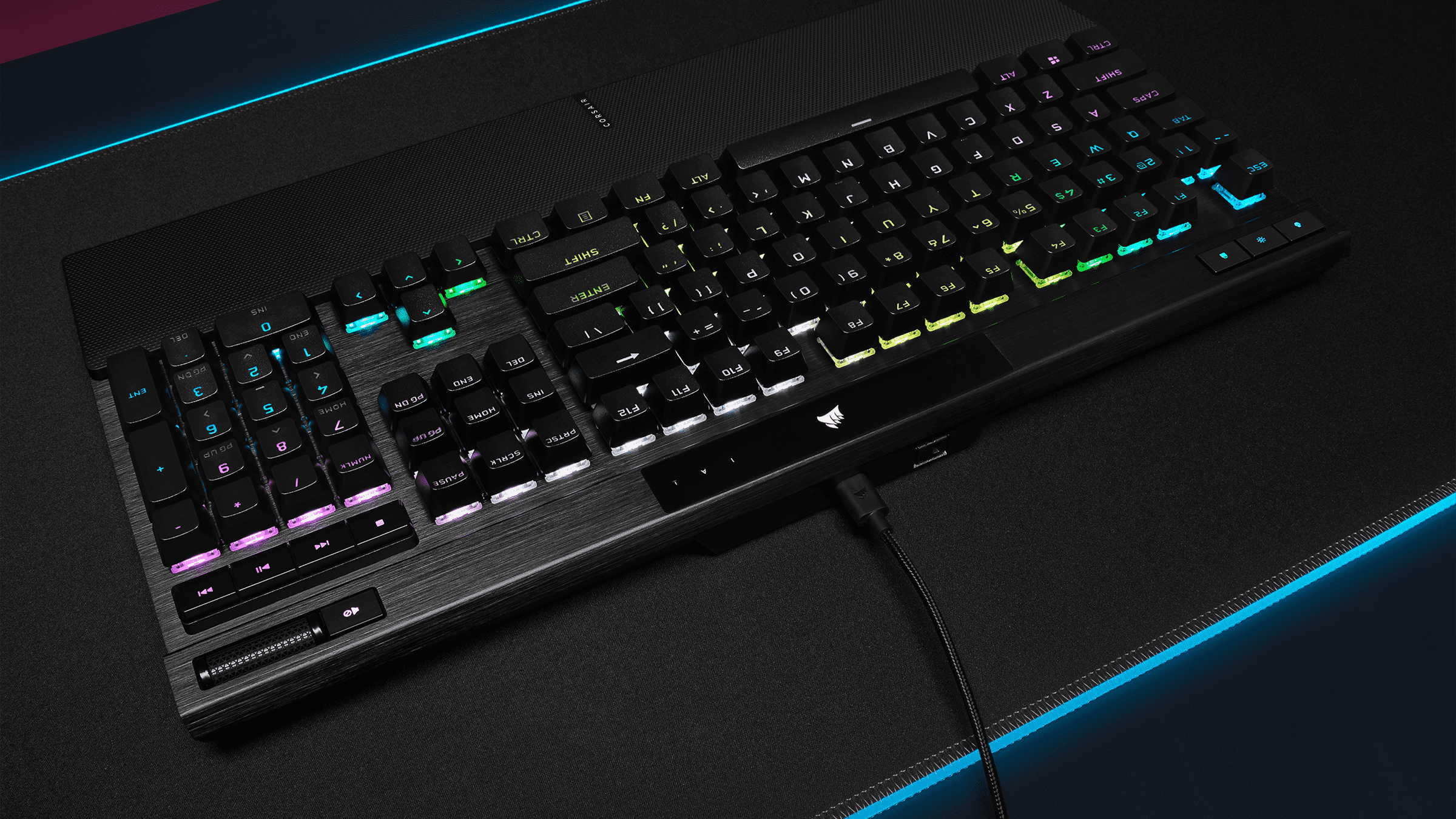 corsair k70 pro rgb mechanical gaming keyboard rgb lighting