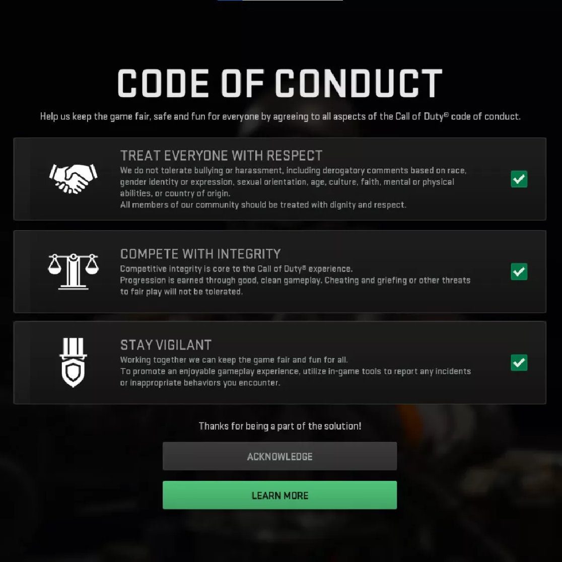 activision code of conduct