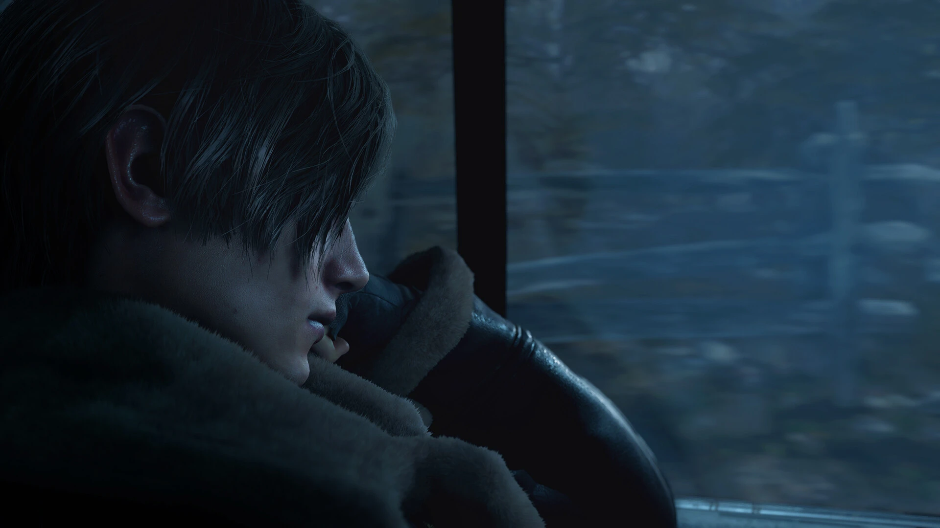 Screenshot of Leon from the Resident Evil 4 Remake